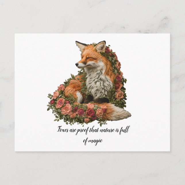 Forest Fox embroidered. Foxes are proof that natu  Postcard (Front)