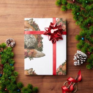 Forest Fox embroidered. Foxes are proof that natu  Wrapping Paper