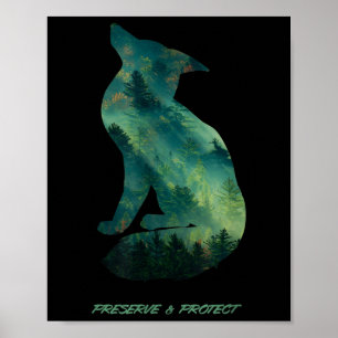 Forest Fox Nature Conservation Environmental Prote Poster