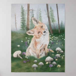 Forest Fox Poster