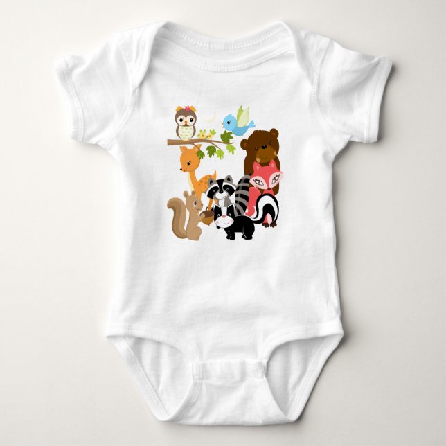 Forest Friends Baby Bodysuit (Front)
