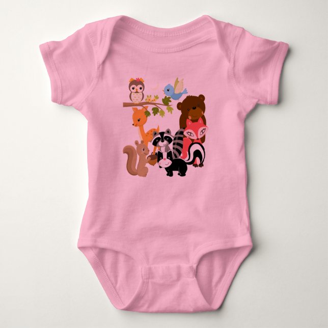 Forest Friends Baby Bodysuit (Front)