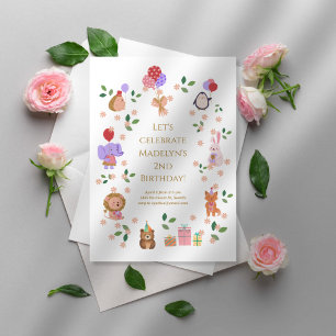 Forest Friends Child Birthday Party Invitation