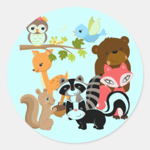 Forest Friends Classic Round Sticker