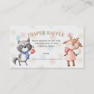 forest friends diaper raffle ticket enclosure