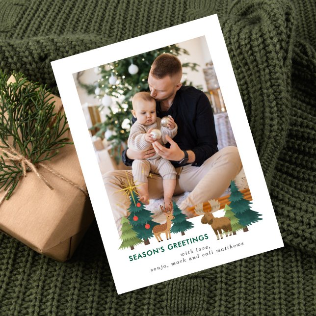 Forest Friends Photo Holiday Card (Creator Uploaded)