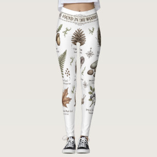 Forest Gathering Tea Party Woodland Animals Vintag Leggings
