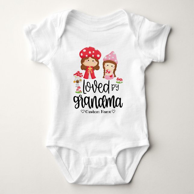 Forest Girl and Grandma - Loved by Grandma Baby Bodysuit (Front)