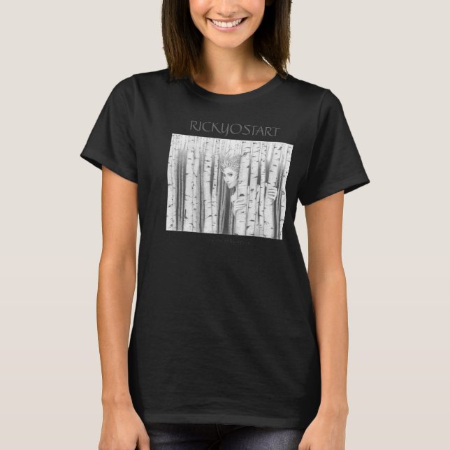 Forest girl t-shirt women's large abstract art (Front)
