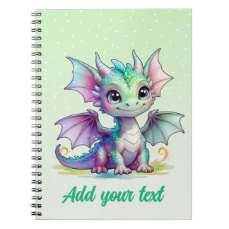 Forest Glow Dragon – Personalised Pastel Journal
