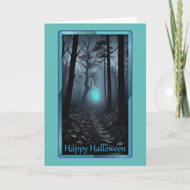 Forest Glow Halloween Card (Front)