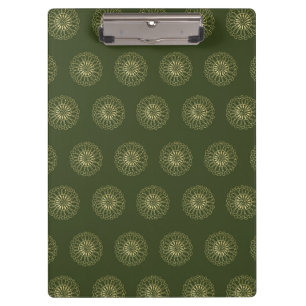 Forest Golden Zinnia Flower Medallions Clipboard