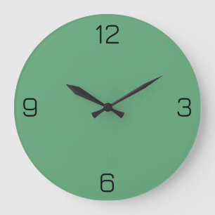 Forest Green 5FA777 Colour - Option to Add Name Large Clock