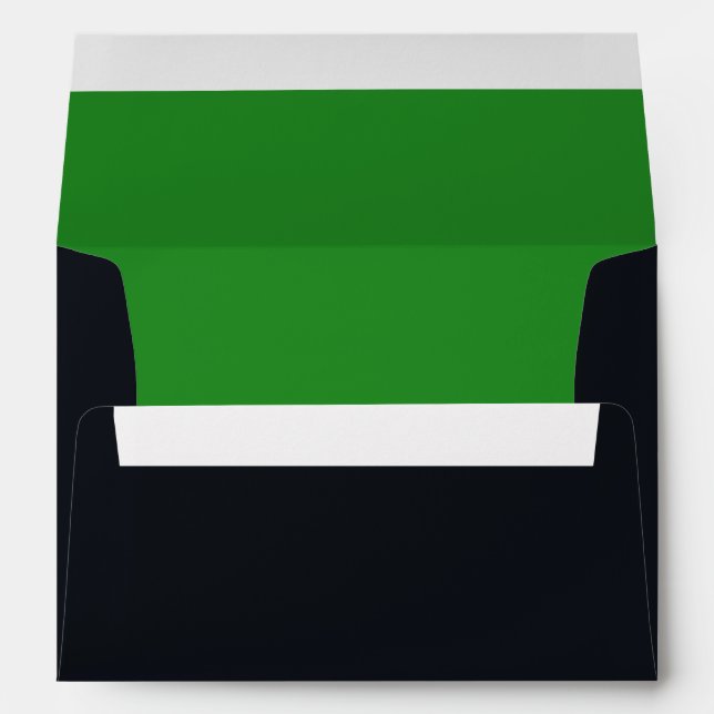 Forest Green and Black Custom Envelope (Back (Bottom))