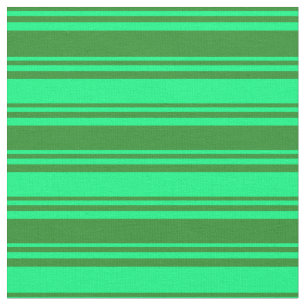 Forest Green and Green Lines Pattern Fabric