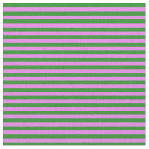 Forest Green and Violet Coloured Lined Pattern Fabric