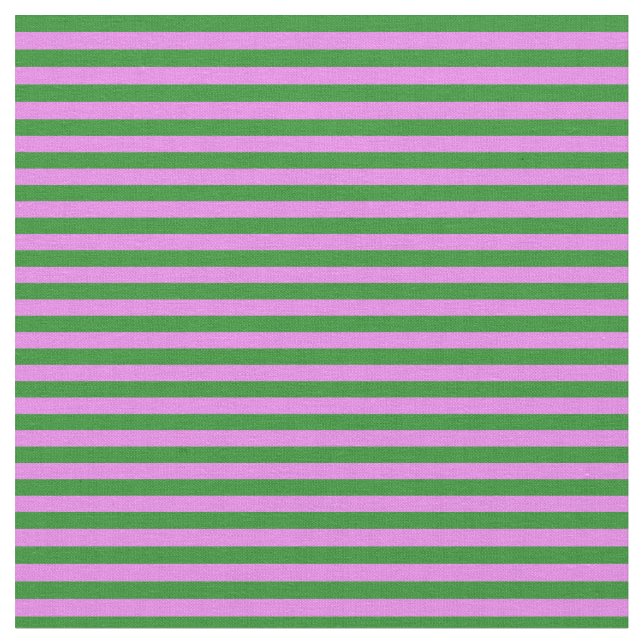 Forest Green and Violet Coloured Lined Pattern Fabric (Close Up)