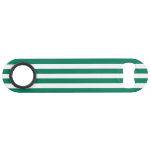 Forest green and white candy stripes