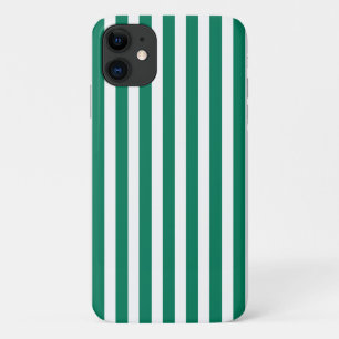 Forest green and white candy stripes Case-Mate iPhone case