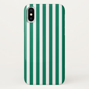 Forest green and white candy stripes Case-Mate iPhone case
