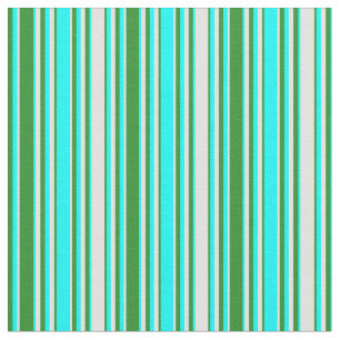 Forest Green, Aqua, and Light Cyan Colored Lines Fabric