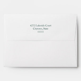 Forest Green Art Deco Diamonds Return-Addressed Envelope