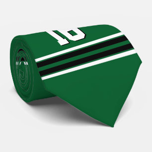 Forest Green Black Team Jersey Custom Number Name Tie