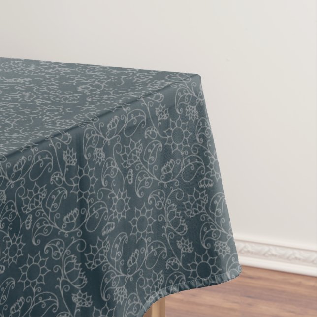 Forest Green Botanical  Tablecloth (In Situ)