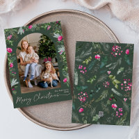 Forest Green & Bright Pink Botanical Arch 1 Photo