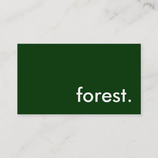 forest green. business card (Front)