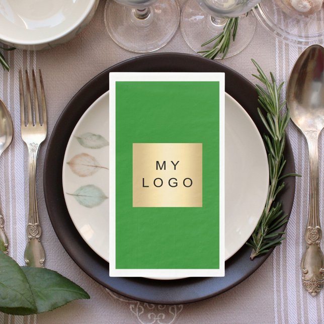 Forest green business logo napkin (Creator Uploaded)