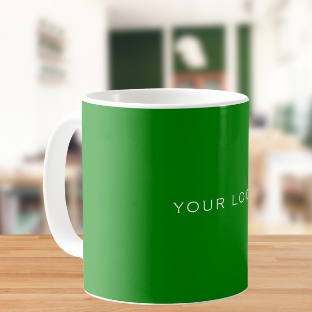 Forest green business logo rectangular coffee mug (Creator Uploaded)