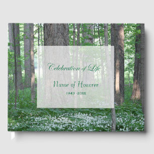 Forest Green Celebration of Life Memorial Guest Book