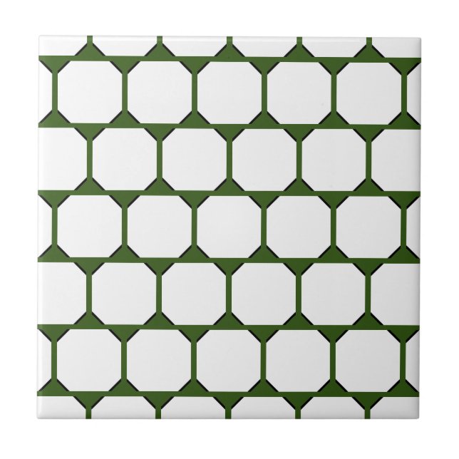 Forest Green Ceramic Tile, Small (4.25" x 4.25") Tile (Front)