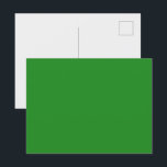 Forest Green Custom Postcard<br><div class="desc">This Forest Green postcard delivers timeless style with maximum flexibility. The solid, rich green front is visually striking and incredibly adaptable — whether you're sending wedding save-the-dates, promotional announcements, thank-you notes, or corporate holiday messages. Forest Green conveys a sense of calm, quality, and tradition, making it a powerful choice across...</div>