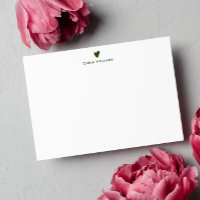 Forest Green Doodle Heart Formal Classic Family 