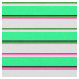 Forest Green, Hot Pink, Lavender, Green & Black Fabric