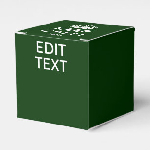 Forest Green KEEP CALM AND Edit Text Favour Box