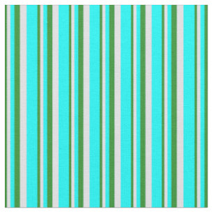 Forest Green, Lavender, and Cyan Coloured Lines Fabric
