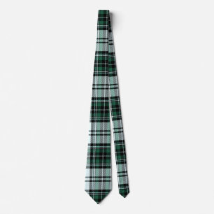 Forest Green, Light Aqua, and Black Tartan Plaid Tie