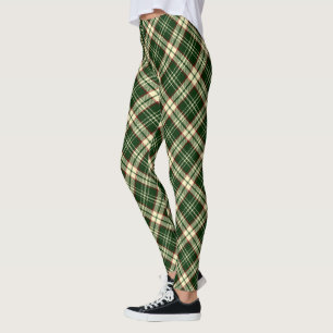 Forest Green Madras Plaid Leggings