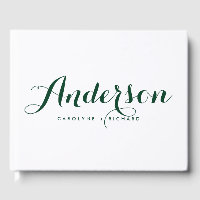 Forest Green Modern Calligraphy Wedding