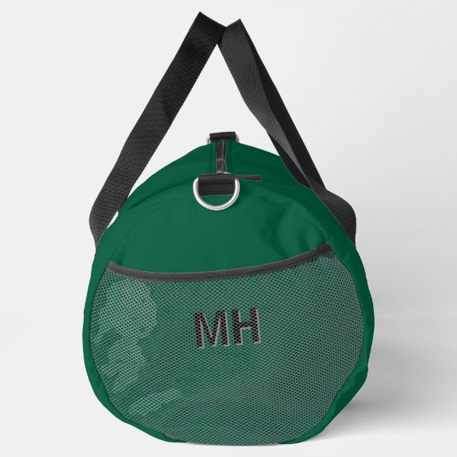 Forest Green Monogrammed Duffle Bag (Right)