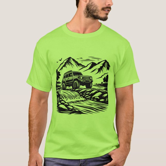 Forest Green Nature Print Tee (Front)