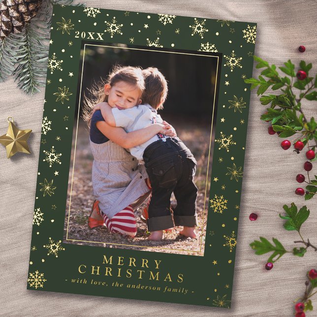 Forest Green Olive Formal Christmas Portrait Photo (Creator Uploaded)
