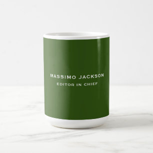 Forest Green Plain Elegant Minimalist Simple Chic Coffee Mug