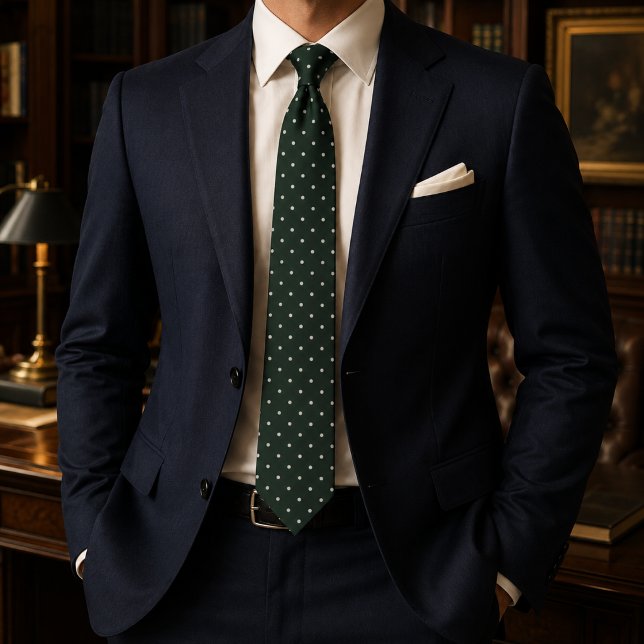 Forest Green Polka Dot  Tie (Creator Uploaded)