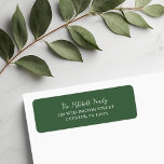 Forest Green Return Address<br><div class="desc">Custom printed return address labels to coordinate with our Baby It's Cold Outside holiday collection. This minimalist design features elegant modern fonts on a forest green background. Personalise it with your name and return address or other custom text.</div>