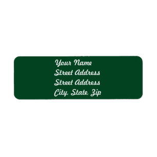 Forest Green Return Address Sticker