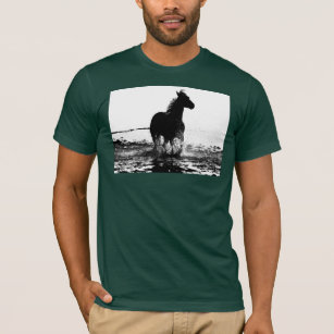 Forest Green Running Horse Elegant Modern Pop Art T-Shirt